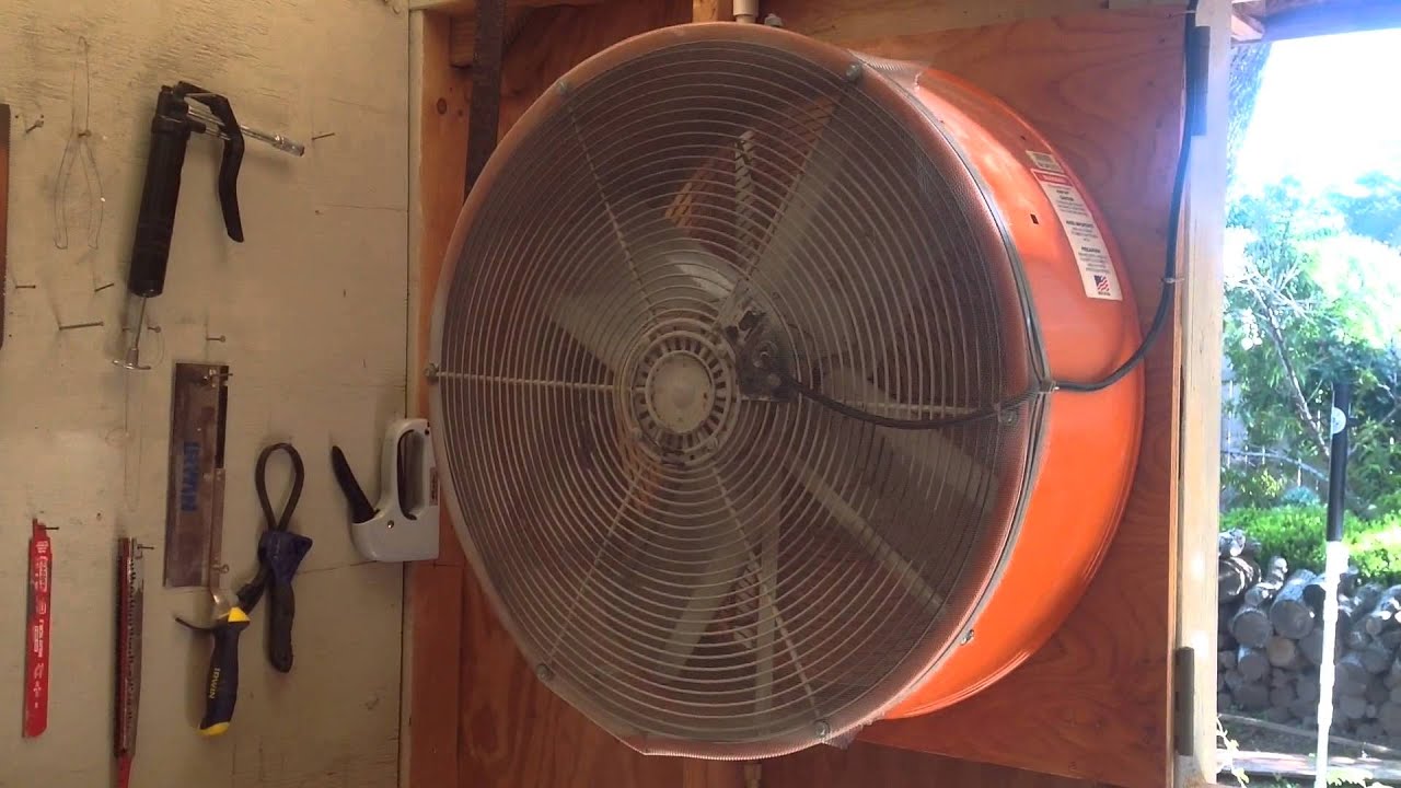 Swing out shop fan and mosquito destroyer
